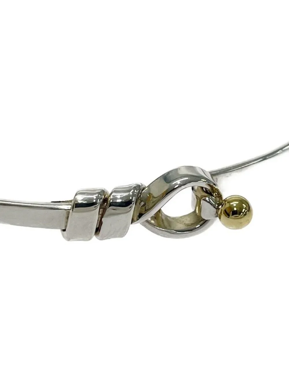 Tiffany & Co Silver Hook & Eye Bangle Bracelet